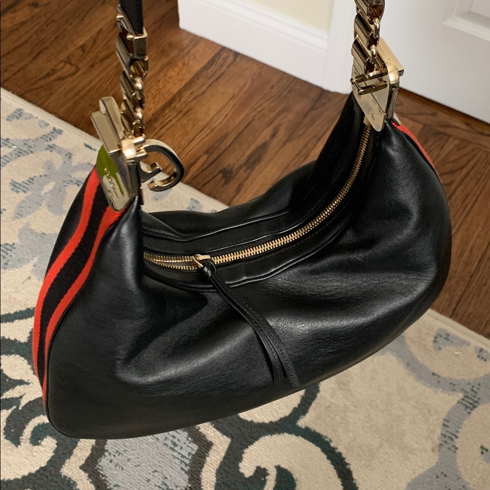 Gucci Black Leather Attache Bag Medium - Picture 17 of 17